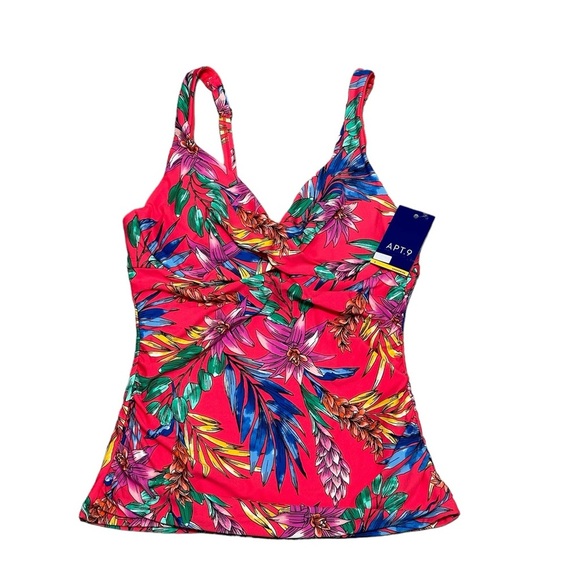 Women’s Apt. 9 Small Tankini Underwire Padded Cup Swim Swimwear Tank Top NWT - Picture 3 of 9